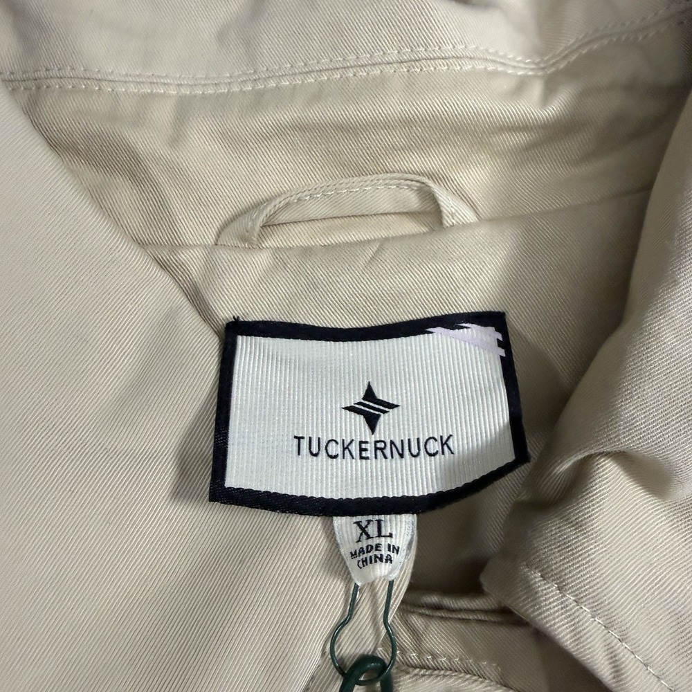 Tuckernuck Khaki Drew Short Trench Coat Women XL Boxy Oversized Button Front NEW - Picture 7 of 15